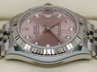 LADIES ROLEX DATEJUST MIDSIZE 31mm 278274 STEEL PINK DIAMOND DOT DIAL UNWORN 2026 UK B&P