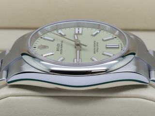 GENTS ROLEX OYSTER PERPETUAL 41mm 134300 STAINLESS STEEL PISTACHIO DIAL UNWORN STICKERS 2026 UK B&P
