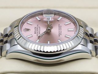 LADIES ROLEX DATEJUST MIDSIZE 31mm 278274 STAINLESS STEEL PINK DIAL WARRANTY 2021 UK B&P