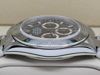 GENTS ROLEX ZENITH DAYTONA 16520 STAINLESS STEEL BLACK PATRIZZI DIAL WARRANTY 1997 B&P