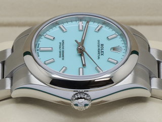 LADIES ROLEX OYSTER PERPETUAL 31mm 277200 STAINLESS STEEL TIFFANY BLUE DIAL UNWORN 2026 UK B&P