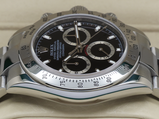 GENTS ROLEX DAYTONA 116520 STAINLESS STEEL BLACK DIAL WARRANTY 2008 UK B&P