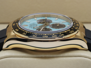 GENTS ROLEX DAYTONA 18ct YELLOW GOLD OYSTERFLEX 'TIFFANY' TURQUOISE BLUE 126518LN NEW MODEL UNWORN 2026 UK B&P