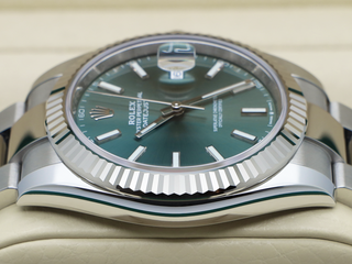 GENTS ROLEX DATEJUST 41mm 126334 STAINLESS STEEL MINT GREEN DIAL UNWORN 2025 UK B&P