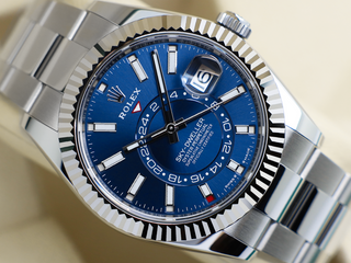GENTS ROLEX SKY-DWELLER 42mm 336934 STAINLESS STEEL BLUE DIAL WARRANTY 2024 UK B&P