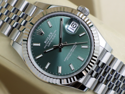 LADIES ROLEX DATEJUST MIDSIZE 31mm 278274 STAINLESS STEEL MINT GREEN DIAL UNWORN STICKERS 2025 UK B&P