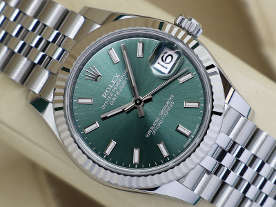 LADIES ROLEX DATEJUST MIDSIZE 31mm 278274 STAINLESS STEEL MINT GREEN DIAL UNWORN 2025 UK B&P