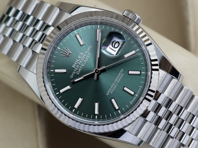 ROLEX DATEJUST 36mm 126234 STAINLESS STEEL MINT GREEN DIAL UNWORN STICKERS 2025 UK B&P