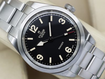 GENTS TUDOR RANGER 39 BLACK 79950 STAINLESS STEEL FULL STICKERS UNWORN 2022 UK B&P