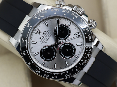 GENTS ROLEX DAYTONA 18ct WHITE GOLD OYSTERFLEX GHOST 126519LN WARRANTY 2025 UK B&P