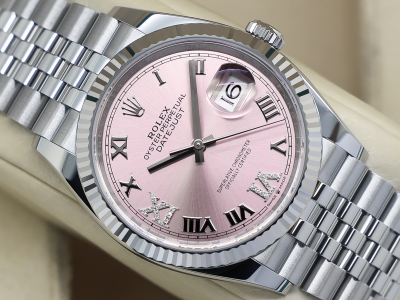 LADIES ROLEX DATEJUST 36mm 126234 STAINLESS STEEL PINK DIAMOND DIAL UNWORN 2025 UK B&P