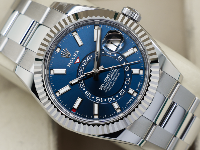 GENTS ROLEX SKY-DWELLER 42mm 336934 STAINLESS STEEL BLUE DIAL UNWORN WARRANTY 2025 UK B&P