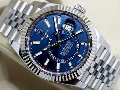 GENTS ROLEX SKY-DWELLER 42mm 336934 STAINLESS STEEL BLUE DIAL UNWORN STICKERS 2025 UK B&P